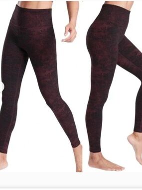 ATHLETA Elation Glades 7/8 Tight Leggings in Textured Jacquard Print